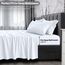 LUX Décor Twin XL Bettlaken-Set, 3-teilig, ultraweiches Mikrofaser, mit Bettlaken, 40,6 cm tiefem Spannbetttuch und Kissenbezug, kühlend und atmungsaktiv, Hotel-Luxus, Oeko-TEX - Weiß