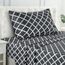 LUX Décor Quatrefoil Bettwäsche-Set für Doppelbett, 3-teiliges ultraweiches Mikrofaser-Bettlaken mit Bettlaken, 40,6 cm tiefem Spannbetttuch und Kissenbezügen, atmungsaktiv, Schlafzimmer-Dekor