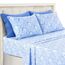 LUX Décor Paisley-King-Bettwäsche-Set, 6-teilig, ultraweiches Mikrofaser, Bettlaken mit 40,6 cm tiefem Spannbetttuch und 4 Kissenbezügen, atmungsaktiv, Schlafzimmer-Dekor, Oeko-TEX - Blau