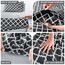 LUX Décor Quatrefoil Bettwäsche-Set – 4-teiliges ultraweiches Mikrofaser-Bettlaken mit Bettlaken, 40,6 cm tiefem Spannbetttuch und Kissenbezügen, atmungsaktiv, Schlafzimmer-Dekor, Oeko-TEX - Schwarz