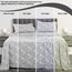 LUX Décor Paisley Twin XL Bettlaken-Set, 4-teilig, knitterfrei, weiche Mikrofaser, luxuriös Bedruckte Bettlaken inklusive Bettlaken, Spannbetttuch mit tiefen Taschen und 2 Kissenbezügen, Weiß Grau