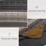 WONGS BEDDING Boho-King-Size-Steppdecken 3-teilig – Dunkelbraunes Bettdecken-Set mit Blumenmuster, weiche, leichte Boho-Tagesdecke mit gestreiftem Quilt für alle Jahreszeiten (King, 264 x 229 cm)