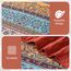 WONGS BEDDING Boho-Steppdecken-Set Queen-Size – gebranntes Orange, 3-teilig, Herbst-Bettdecken-Set, Streifen, weiche, leichte Mikrofaser, Weihnachten/Halloween, alle Jahreszeiten (Queen, 244 x 229 cm)