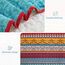 WONGS BEDDING Boho-Bettwäsche-Set, California Kingsize, Boho-Streifenmuster, Tagesdecken-Set für alle Jahreszeiten, weiche Mikrofaser, 269,2 x 243,8 cm, 3-teilig