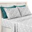 LUX Décor Paisleymuster Bettwäsche-Set – 6-teiliges ultraweiches Mikrofaser-Bettlaken mit Bettlaken, 40,6 cm tiefem Spannbetttuch und 4 Kissenbezügen, atmungsaktiv, Schlafzimmer-Dekor, Oeko-TEX