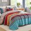 Böhmisches Bettwäsche-Set für Doppelbett, Boho-Streifen, bedrucktes Bettwäsche-Set, Decke mit Kissenbezügen, leichtes Mikrofaser-Tagesdecken-Set für alle Jahreszeiten (2-teilig, Doppelbettgröße)