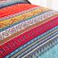 WONGS BEDDING Boho-Steppdecke, Kingsize, Orange und Blau, Boho-King-Steppdecke, für alle Jahreszeiten, leichte Tagesdecke für Schlafzimmer, Dekoration, 261,6 x 228,6 cm, 3 Stück