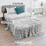 LUX Décor Paisley Twin XL Bettlaken-Set, 4-teilig, knitterfrei, weiche Mikrofaser, luxuriös Bedruckte Bettlaken inklusive Bettlaken, Spannbetttuch mit tiefen Taschen und 2 Kissenbezügen, Weiß Grau