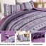 WONGS BEDDING Boho-Steppdecken-Set Queen-Size – Boho-Lila 3-teiliges Steppdecken-Set mit Streifen, leichte Mikrofaser, für alle Jahreszeiten, Bettdecken-Set für Queen-Bett (Queen, 244 x 229 cm)