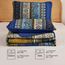 WONGS BEDDING Boho-King-Size-Steppdecken 3-teilig – Blau-Braunes Bettdecken-Set mit Blumenmuster, weiche, leichte Boho-Tagesdecke mit gestreiftem Quilt für alle Jahreszeiten (King, 264 x 229 cm)