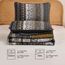 WONGS BEDDING Boho-Steppdecken-Set Queen-Size – Boho-Gestreiftes Bettdecken-Set mit 2 Kissenbezügen, Dunkelbraunes Steppdecken-Set für Bauernhaus-Schlafzimmer (Queen, 244 x 229 cm)