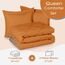 Basic Beyond Bettwäsche-Set für Queen-Size-Bett, wendbar, für alle Jahreszeiten, 2-teilig, Burnt Orange
