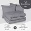 Basic Beyond Bettwäsche-Set für Doppelbett, wendbar, 1 Bettdecke (208,3 x 233,7 cm) und 2 Kissenbezüge (50,8 x 66 cm + 5 cm), Anthrazit/Grau