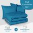 Basic Beyond Bettwäsche-Set für Doppelbett, wendbar, 1 Bettdecke (208,3 x 233,7 cm) und 2 Kissenbezüge (50,8 x 66 cm + 5 cm), Blau