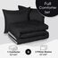 Basic Beyond Bettwäsche-Set für Doppelbett, wendbar, 1 Bettdecke (208,3 x 233,7 cm) und 2 Kissenbezüge (50,8 x 66 cm + 5 cm), Schwarz/Grau