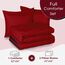Basic Beyond Bettwäsche-Set für Doppelbett, wendbar, 1 Bettdecke (208,3 x 233,7 cm) und 2 Kissenbezüge (50,8 x 66 cm + 5 cm), Rot/Schwarz