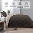 Basic Beyond Bettwäsche-Set für Doppelbett, wendbar, 1 Bettdecke (208,3 x 233,7 cm) und 2 Kissenbezüge (50,8 x 66 cm + 5 cm), Braun/Elfenbeinfarben
