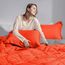 Basic Beyond Bettwäsche-Set für Doppelbett, wendbar, für alle Jahreszeiten, 1 Bettdecke (167,6 x 233,7 cm) und 1 Kissenbezug (50,8 x 66 cm + 5 cm), Orange/Anthrazit