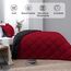 Basic Beyond Queen-Bettwäsche-Set – Rot und Schwarz, Queen-Size-Bett, wendbares Bettdecken-Set für alle Jahreszeiten, 1 Bettdecke (223,5 x 233,7 cm) und 2 Kissenbezüge (50,8 x 66 cm + 5,1 cm)
