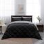 Basic Beyond Bettwäsche-Set für King-Size-Bett, wendbar, für alle Jahreszeiten, 1 Bettdecke (264,2 x 233,7 cm) und 2 Kissenbezüge (50,8 x 91,4 cm + 5 cm), Schwarz/Grau