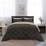 Basic Beyond Bettwäsche-Set für Doppelbett, wendbar, 1 Bettdecke (208,3 x 233,7 cm) und 2 Kissenbezüge (50,8 x 66 cm + 5 cm), Braun/Elfenbeinfarben