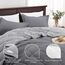 Basic Beyond Bettwäsche-Set für Queen Bett, wendbar, für alle Jahreszeiten, 1 Bettdecke und 2 Kissenbezüge, Grau/Anthrazit