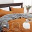 Basic Beyond Bettwäsche-Set für King-Size-Bett, wendbar, für alle Jahreszeiten, Bettdecke (264,2 x 233,7 cm) und 2 Kissenbezüge (50,8 x 91,4 cm), Burnt Orange