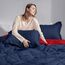 Basic Beyond Bettwäsche-Set für Doppelbetten – Marineblau und Rot, Doppelbett-Bettwäsche-Set für alle Jahreszeiten, Marineblau/Rot, 1 Bettdecke (167.6x233.7 cm) und 1 Kissenbezug (50.8x66 cm + 5.1