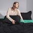 Basic Beyond Bettwäsche-Set für Doppelbett, wendbar, für alle Jahreszeiten, 1 Bettdecke und 1 Kissenbezug, Schwarz/Minzblatt