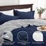Basic Beyond Queen-Bettwäsche-Set – marineblaues Bettdecken-Set für Queen-Size-Betten, wendbar, Queen-Size-Set für alle Jahreszeiten, Marineblau/Grau, 1 Bettdecke (223,5 x 233,7 cm) und 2 Kissenbezüge