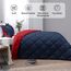 Basic Beyond Bettwäsche-Set für Doppelbetten – Marineblau und Rot, Doppelbett-Bettwäsche-Set für alle Jahreszeiten, Marineblau/Rot, 1 Bettdecke (167.6x233.7 cm) und 1 Kissenbezug (50.8x66 cm + 5.1