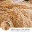 XeGe Luxuriöser zotteliger Bettbezug aus luxuriösem und ultraweichem Kristallsamt, 1 Stück (1 x Kunstfell-Bettbezug), Reißverschluss (King-Size-Bett, Camel)