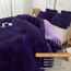XeGe Kuscheliger zotteliger Plüsch-Bettbezug, 1 x flauschiger Kunstfell-Bettbezug, luxuriös, weich, flauschig, pelzig, einfarbig, Bettwäsche für Mädchen und Damen, Schlafzimmer, Reißverschluss