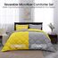 Basic Beyond Bettwäsche-Set für Doppelbett, wendbar, für das ganze Jahr, 1 Bettdecke und 1 Kissenbezug, Gelb/Grau