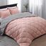 Basic Beyond Bettwäsche-Set für Doppelbett, wendbar, für alle Jahreszeiten, 1 Bettdecke (167,6 x 233,7 cm) und 1 Kissenbezug (50,8 x 66 cm + 5 cm), Babyrosa/Grau