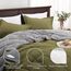 Basic Beyond Bettwäsche-Set für King-Size-Bett, wendbar, für alle Jahreszeiten, 1 Bettdecke (264,2 x 233,7 cm) und 2 Kissenbezüge (50,8 x 91,4 cm + 5 cm), Olivgrün