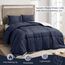 Basic Beyond Doppelbett-Bettwäsche-Set für Mädchen und Jungen – Micromink Sherpa Fleece Bettwäsche-Set Doppelbettgröße, Marineblau, Doppelbett-Bettdecken-Set für den Winter, 2-teilig (162.6x223.5 cm)