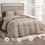 Basic Beyond Micromink Bettwäsche-Set für Doppelbett, weiches und warmes Doppel-Bettwäsche-Set für Mädchen und Jungen im Winter, Sand, 162,6 x 223,5 cm
