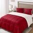 Basic Beyond Twin-Bettwäsche-Set – Micromink Fleece, Sherpa-Bettdecke für Doppelbett, weich und warm, Doppelbett-Bettwäsche-Set für Mädchen und Jungen im Winter, rot, 162,6 x 223,5 cm
