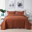 HoneiLife Queen-Size-Bettwäsche-Set – 3-teiliges Mikrofaser-Bettwäsche-Set, leichte Tagesdecken, wendbare Decken, Retro-Bettbezug, Paisleymuster, alle Jahreszeiten, Steppdecken – Rostfarben