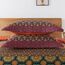 HoneiLife Steppdecken-Sets in Queen-Size, 3-teiliges Mikrofaser-Bettwäsche-Set, leichte Steppdecken, Wildblumen, Retro-Bettbezug, Steppdecke, Bettwäsche-Set für alle Jahreszeiten, Orange (Pumpkin)