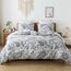 HoneiLife Baumwoll-Bettbezug, Queensize-Bett, 3-teilig, Paisleymuster, weich und atmungsaktiv, Bettbezug-Sets mit Reißverschluss und Eckbändern, Wildblumen-Bettbezug-Sets für alle Jahreszeiten