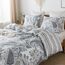 HoneiLife Baumwoll-Bettbezug, Queensize-Bett, 3-teilig, Paisleymuster, weich und atmungsaktiv, Bettbezug-Sets mit Reißverschluss und Eckbändern, Wildblumen-Bettbezug-Sets für alle Jahreszeiten