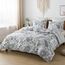 HoneiLife Baumwoll-Bettbezug, Queensize-Bett, 3-teilig, Paisleymuster, weich und atmungsaktiv, Bettbezug-Sets mit Reißverschluss und Eckbändern, Wildblumen-Bettbezug-Sets für alle Jahreszeiten