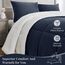 Basic Beyond Doppelbett-Bettwäsche-Set für Mädchen und Jungen – Micromink Sherpa Fleece Bettwäsche-Set Doppelbettgröße, Marineblau, Doppelbett-Bettdecken-Set für den Winter, 2-teilig (162.6x223.5 cm)