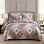 HoneiLife Bettwäsche-Set für Queen-Size-Betten, 3-teilig, Mikrofaser, wendbar, Tagesdecke, Patchwork-Decken, Blumen-Bettwäsche-Set für alle Jahreszeiten, Steppdecken, Rose, Queen-Size/volle Größe