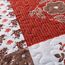 HoneiLife Bettwäsche-Set für King-Size-Betten, 3-teilig, Mikrofaser, wendbar, Patchwork-Bettwäsche-Set, leicht, Blumenmuster, für alle Jahreszeiten, Amaranth-Rot