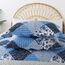 HoneiLife Steppdecken-Set in Twin-Size, 2-teilig, Mikrofaser, wendbar, Patchwork-Bezüge, Blumen-Bettwäsche-Set, Ganzjahresdecke, Blau-Weißes Porzellanmuster