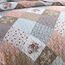 HoneiLife Bettwäsche-Set für Queen-Size-Betten, 3-teilig, Mikrofaser, wendbar, Tagesdecke, Patchwork-Decken, Blumen-Bettwäsche-Set für alle Jahreszeiten, Steppdecken, Rose, Queen-Size/volle Größe