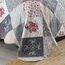 HoneiLife Steppdecken-Set in Queen-Size, 3-teilig, Mikrofaser, wendbar, Patchwork-Bezüge, Blumen-Bettwäsche-Set, Ganzjahresdecke, Grau mit Rosen, Queen/Full-Size